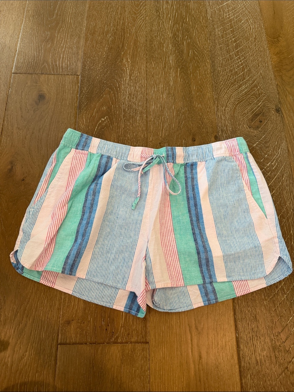 Vineyard Vines Pastel Multi-Stripe Drawstring Women’s Athletic Shorts